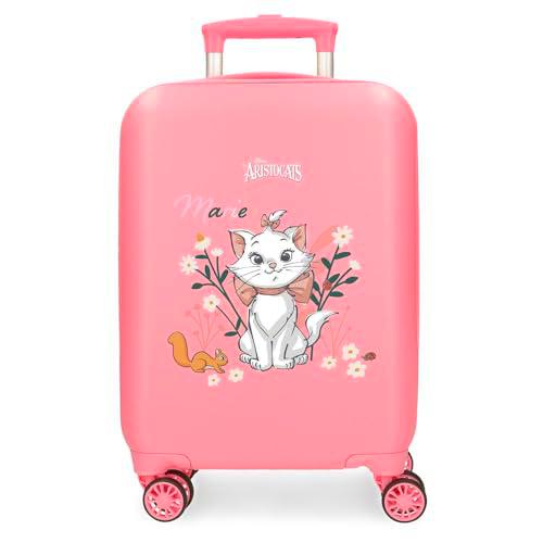 Joumma Disney Aristocats Marie Maleta de Cabina Rosa 33x50x20 cms Rígida ABS Cierre de combinación Lateral 28,4L 2 kgs 4 Ruedas Dobles Equipaje Mano
