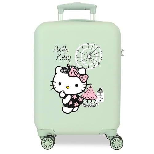 Hello Kitty Fair Maleta de Cabina Verde 33x50x20 cms Rígida ABS Cierre de combinación Lateral 28,4L 2 kgs 4 Ruedas Dobles Equipaje Mano