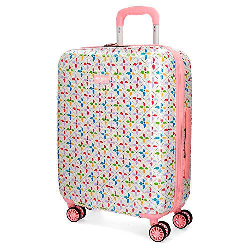 Pepe Jeans Tina Maleta de cabina Multicolor 40x55x20 cms Rígida ABS Cierre TSA 39L 2,9Kgs 4 ruedas dobles Equipaje de Mano