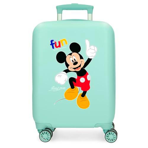 Joumma Disney Mickey Fun with Friends Maleta de Cabina Azul 33x50x20 cms Rígida ABS Cierre de combinación Lateral 28,4L 2 kgs 4 Ruedas Dobles Equipaje Mano