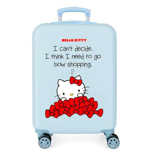Hello Kitty Bow of Hello Kitty Maleta de cabina Azul 38x55x20 cms Rígida ABS Cierre de combinación lateral 34L 2,66 kgs 4 0