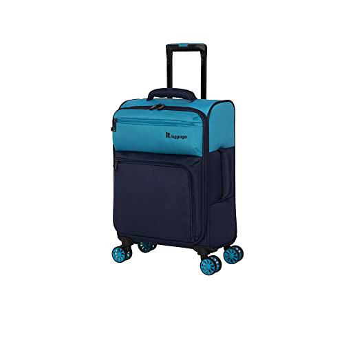 it luggage Duo-Tone Softside - Spinner de 8 Ruedas para Llevar (55,88 cm), Color Azul