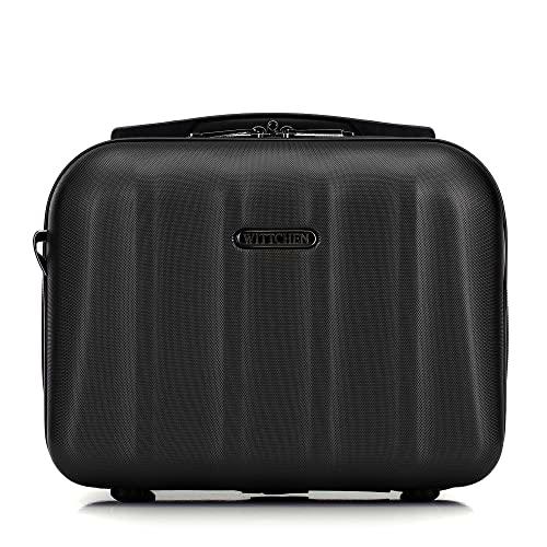WITTCHEN Maleta de cosméticos Maleta de Viaje Equipaje de Mano Maleta de Cabina Maleta rígida de policarbonato Cerradura de combinación Cruise Line Neceser Negro