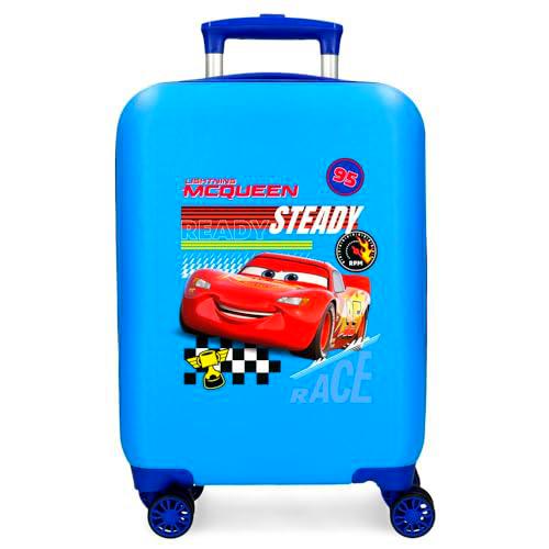 Joumma Disney Cars Lets Race Maleta de Cabina Azul 33x50x20 cms Rígida ABS Cierre de combinación Lateral 28,4L 2 kgs 4 Ruedas Dobles Equipaje Mano
