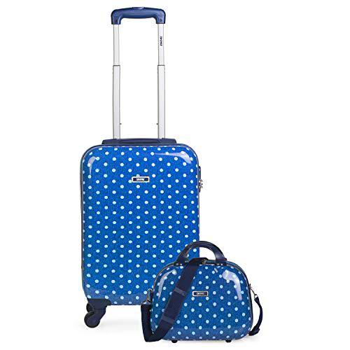 SKPAT - Juego Maleta Cabina y Neceser 2 pzs, Maleta pequeña 20"(55x40x20 cm)