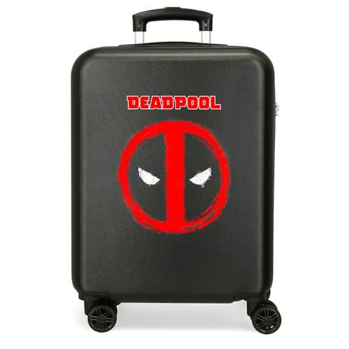 Joumma Marvel Deadpool Maleta de Cabina Negro 38x55x20 cms Rígido 2 kgs Cierre de combinación Lateral ABS 2 kgs 34 L Equipaje de Mano