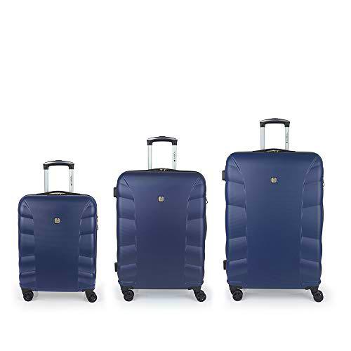 Gabol - London | Set de Maletas de Viaje Rigidas de Color Azul con Maleta de Cabina