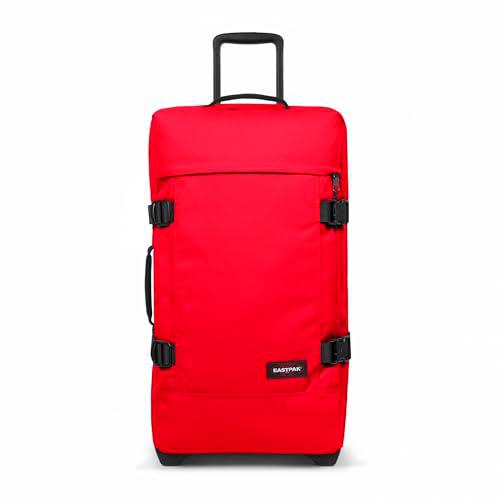 EASTPAK Tranverz M - Maleta con Ruedas, Color Rojo Tomate
