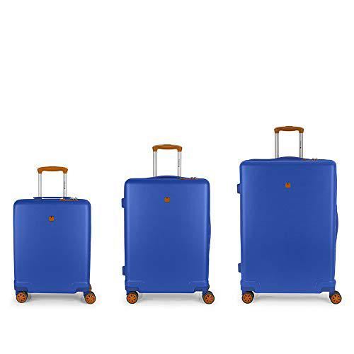 Gabol - Mosaic | Set de Maletas de Viaje Rigidas de Color Azul con Maleta de Cabina