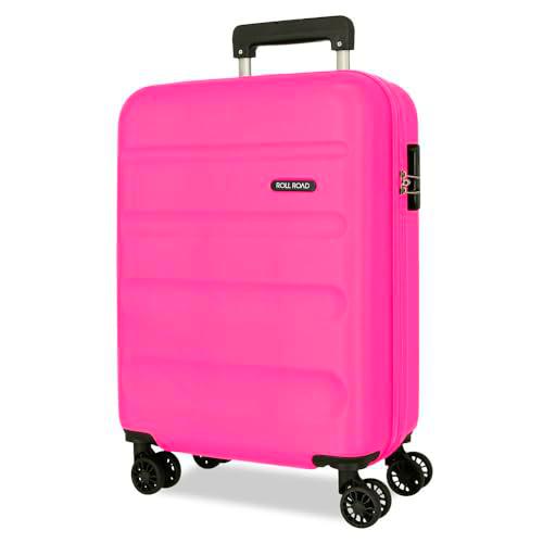 Roll Road Flex Maleta de Cabina Rosa 38x55x20 cms Rígido 2,5 kgs Cierre de combinación Lateral ABS 2,5 kgs 35L Equipaje de Mano