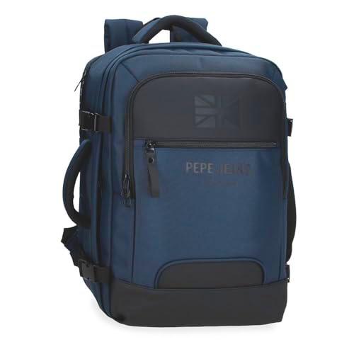 Pepe Jeans Bromley Maleta de Cabina Portátil 15,6 Pulgadas Azul 30x44x18 cms Poliéster 23,76L by Joumma Bags