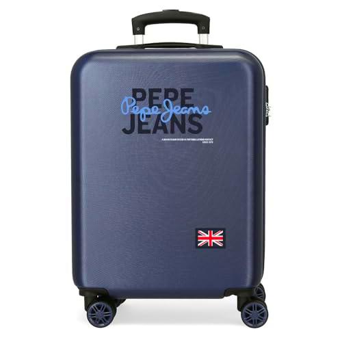 Pepe Jeans Seldon Maleta de Cabina Azul 38x55x20 cms Rígido 2 kgs Cierre de combinación Lateral ABS 2 kgs 35L Equipaje de Mano by Joumma Bags