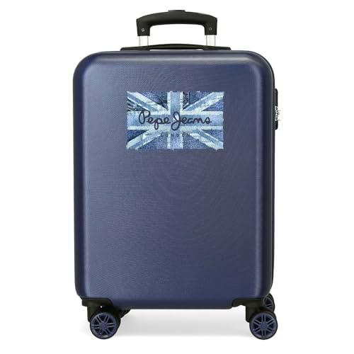 Pepe Jeans Jebb Maleta de Cabina Azul 38x55x20 cms Rígido 2 kgs Cierre de combinación Lateral ABS 2 kgs 35L Equipaje de Mano by Joumma Bags