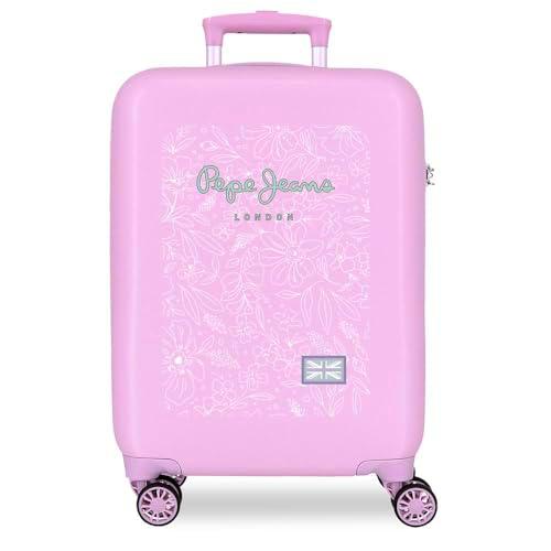 Pepe Jeans Renata Maleta de Cabina Rosa 38x55x20 cms Rígido 2 kgs Cierre de combinación Lateral ABS 2 kgs 35L Equipaje de Mano by Joumma Bags