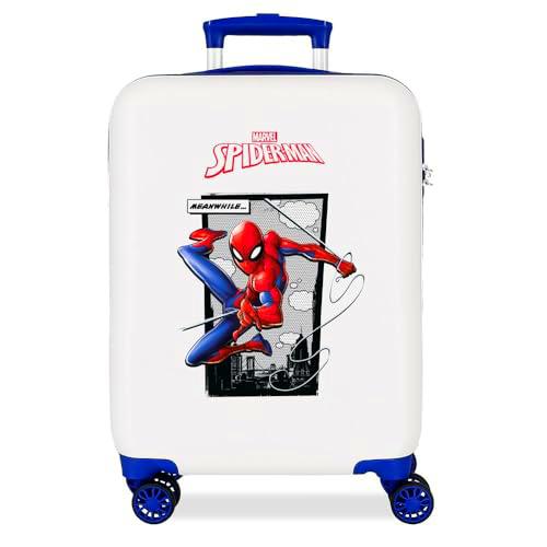 Joumma Marvel Spiderman Action Maleta de Cabina Blanco 38x55x20 cms Rígido 2 kgs Cierre de combinación Lateral ABS 2 kgs 35L Equipaje de Mano