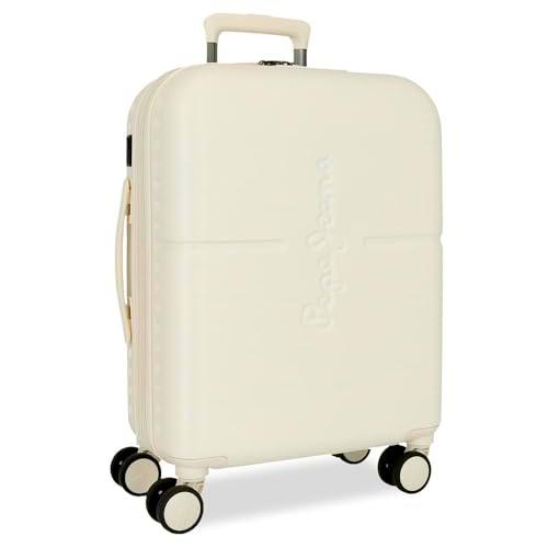 Pepe Jeans Highlight Maleta de Cabina Beige 40x55x20 cms Rígido 2,92 kgs Cierre TSA Integrado ABS 2,92 kgs 37L Equipaje de Mano by Joumma Bags
