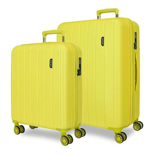 MOVOM Wood, Maleta de Cabina, Equipaje, Interior con Dos Compartimentos