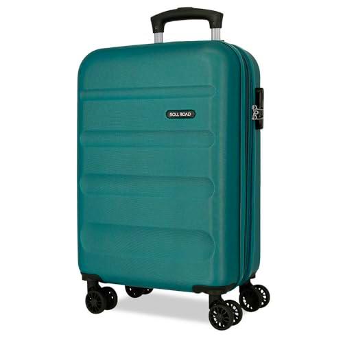 Roll Road Flex Maleta de Cabina Verde 35x55x20 cms Rígido 2,5 kgs Cierre de combinación Lateral ABS 2,5 kgs 33L Extensible Equipaje de Mano