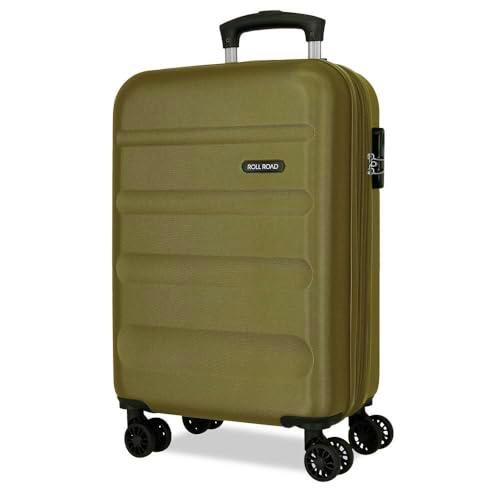 Roll Road Flex Maleta de Cabina Verde 35x55x20 cms Rígido 2,5 kgs Cierre de combinación Lateral ABS 2,5 kgs 33L Extensible Equipaje de Mano