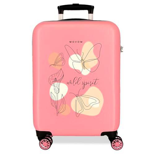 Joumma Movom Luggage Maleta de Cabina Rosa 38x55x20 cms Rígido 2 kgs Cierre de combinación Lateral ABS 2 kgs 35L Equipaje de Mano