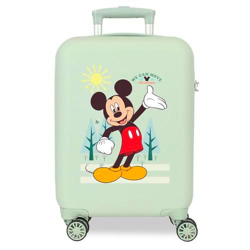 Joumma Disney Mickey &amp; Minnie Maleta de Cabina Verde 33x50x20 cms Rígido 2 kgs Cierre de combinación Lateral ABS 2 kgs 33L Equipaje de Mano