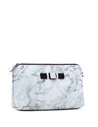 SAVE MY BAG, POCTRM, Travel Pouch Medium Stampata, Marble White