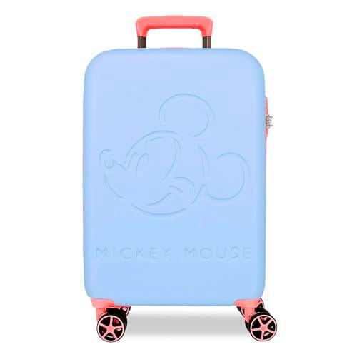 Disney Mickey Crazy Trip Maleta de Cabina Azul 36x55x20 cms Rígido 2,5 kgs Cierre TSA ABS 2,5 kgs 39,6L Equipaje de Mano