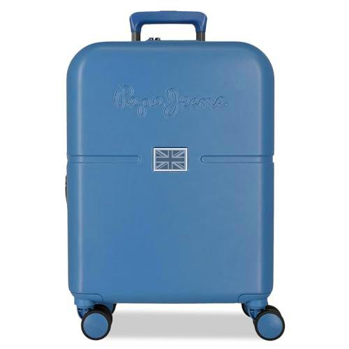 Pepe Jeans Accent Maleta de Cabina Azul 40x55x20 cms Rígido 3 kgs Cierre de combinación Lateral ABS 3 kgs 37L Extensible Equipaje de Mano