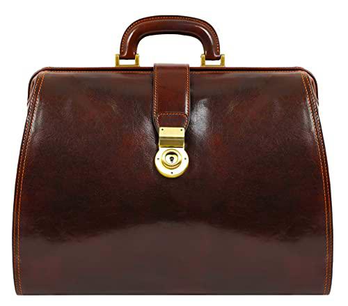 Time Resistance Maletín de Médico Profesional de Cuero