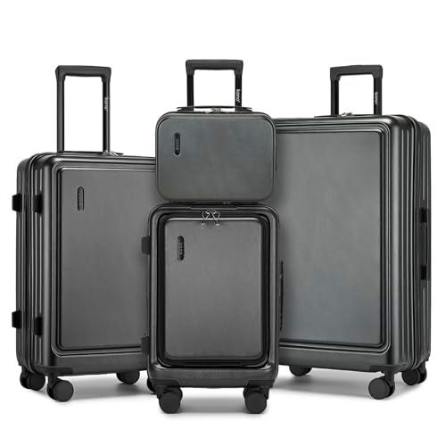 Kono 4 Maletas ABS + PC con Carcasa Dura, Equipaje Ligero de Viaje