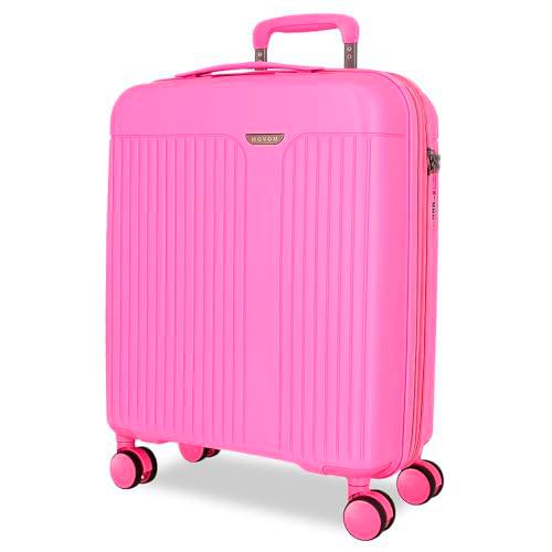 Movom Maleta de Cabina Rosa 40x55x20 cms Rígido 2,8 kgs Cierre TSA Polipropileno 2,8 kgs 44LExtensible Equipaje de Mano