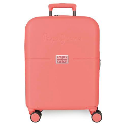 Pepe Jeans Accent Maleta de Cabina Rosa 40x55x20 cms Rígido 2,8 kgs Cierre TSA ABS 2,8 kgs 37LExtensible Equipaje de Mano by Joumma Bags