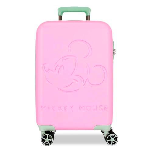 Disney Mickey Crazy Trip Maleta de Cabina Rosa 36x55x20 cms Rígido 2,5 kgs Cierre TSA ABS 2,5 kgs 39,6L Equipaje de Mano