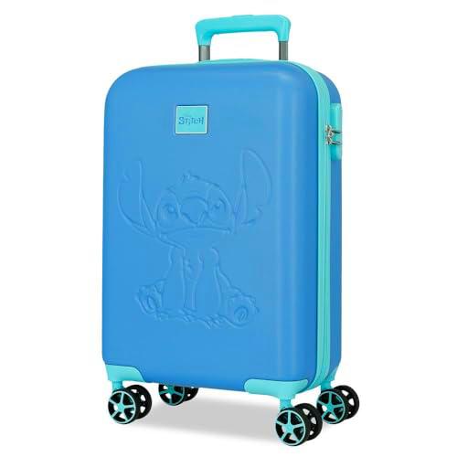 Joumma Disney Travelling with Stitch Maleta de Cabina Azul 36x55x20 cms Rígido 2,4 kgs Cierre de combinación Lateral ABS 2,4 kgs 32L Equipaje de Mano