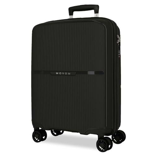 Movom Noon Maleta de Cabina Negro 38x56x20 cms Rígido 2,8 kgs Cierre TSA Polipropileno 2,8 kgs 38,2L Equipaje de Mano