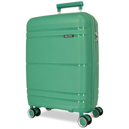 Roll Road Universe Maleta de Cabina Verde 39x55x21 cms Rígido 2,4 kgs Cierre TSA Polipropileno 2,4 kgs 37L Equipaje de Mano