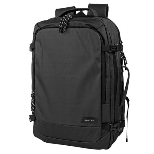 Jaslen - Mochila Viaje Cabina Avion 40x20x30 Impermeable Mochila de Viaje Cabina 40x20x25 Ryanair Equipaje de Mano Mochila Cabina Avion Maleta, Negro