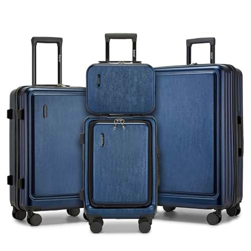 Kono 4 maletas ABS + PC con carcasa dura, equipaje ligero de viaje