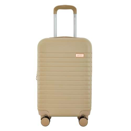 kensie - Equipaje de Mano rígido de 55,9 cm, Beige