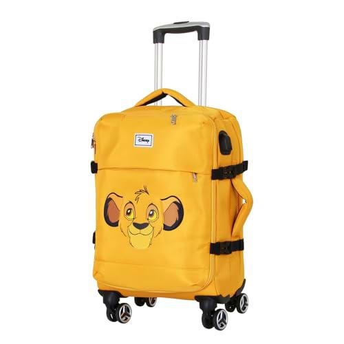 El Rey León Face-Maleta de Cabina 4 Ruedas, Amarillo