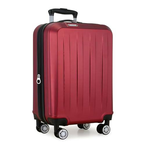 Elite Luggage - Maleta giratoria expandible, Color borgoña