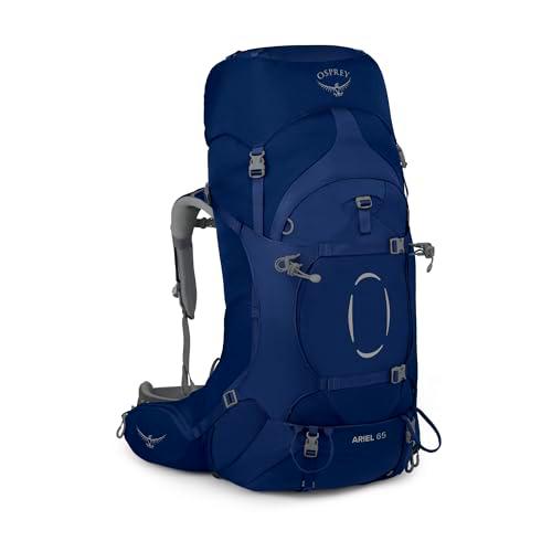 Osprey Ariel Mochilas de senderismo para mujeres - Correas de hombro y cinturón Fit-on-the-Fly personalizables &amp; Torso ajustable