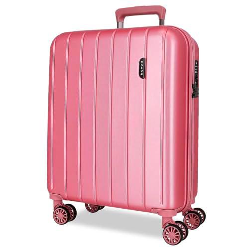 Movom Wood Maleta de Cabina Rosa 40x55x20 cms Rígido 2,8 kgs Cierre TSA ABS 2,8 kgs 37L Equipaje de Mano