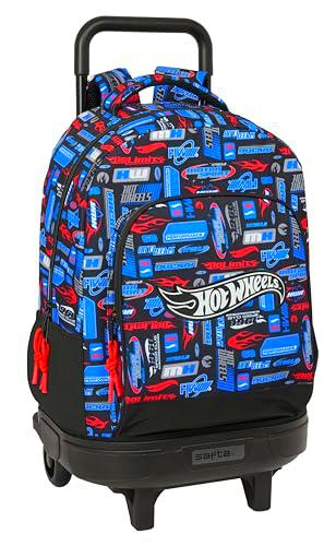 Safta Hot Wheels - Mochila Grande con Ruedas, Compacta