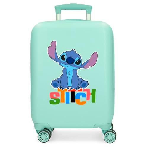 Disney Aloha Stitch Maleta de Cabina Azul 33x50x20 cms Rígido 2 kgs Cierre de combinación Lateral ABS 2 kgs 28L Equipaje de Mano