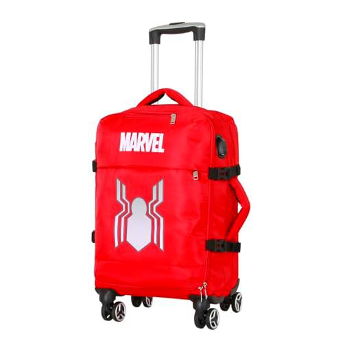Spiderman Spider-Maleta de Cabina 4 Ruedas, Rojo, 20 x 40 x 55 cm