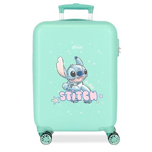 Disney Lovely Stitch Maleta de Cabina Azul 38x55x20 cms Rígido 2,6 kgs Cierre de combinación Lateral ABS 2,6 kgs 34L Equipaje de Mano