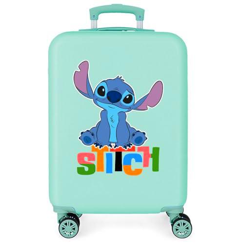 Disney Aloha Stitch Maleta de Cabina Azul 38x55x20 cms Rígido 2,5 kgs Cierre de combinación Lateral ABS 2,5 kgs 35L Equipaje de Mano