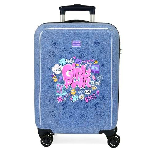 Movom Power Girl Maleta de Cabina Azul 38x55x20 cms Rígido 2,5 kgs Cierre de combinación Lateral ABS 2,5 kgs 35L Equipaje de Mano