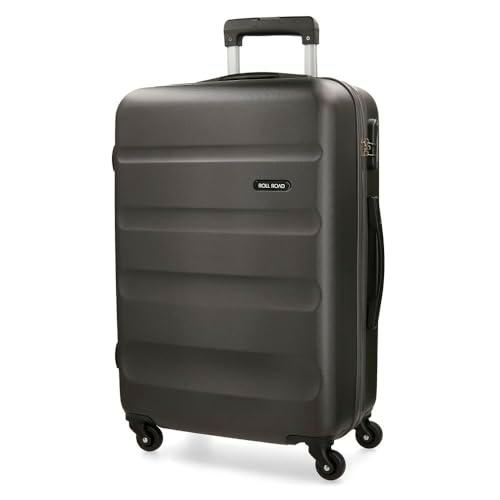 Roll Road Flex Maleta mediana Gris 46x64x23 cms Rígida ABS Cierre combinación 56L 3,1Kgs 4 Ruedas